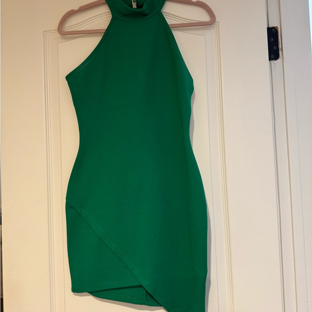 Superdown teagan wrap mini dress in Kelly green